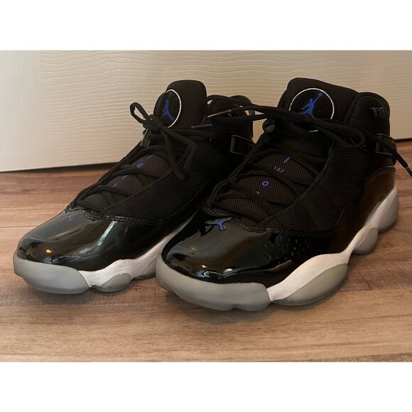 Air Jordan 6 Rings Black / Blue sz 7.5 - Picture 1 of 6